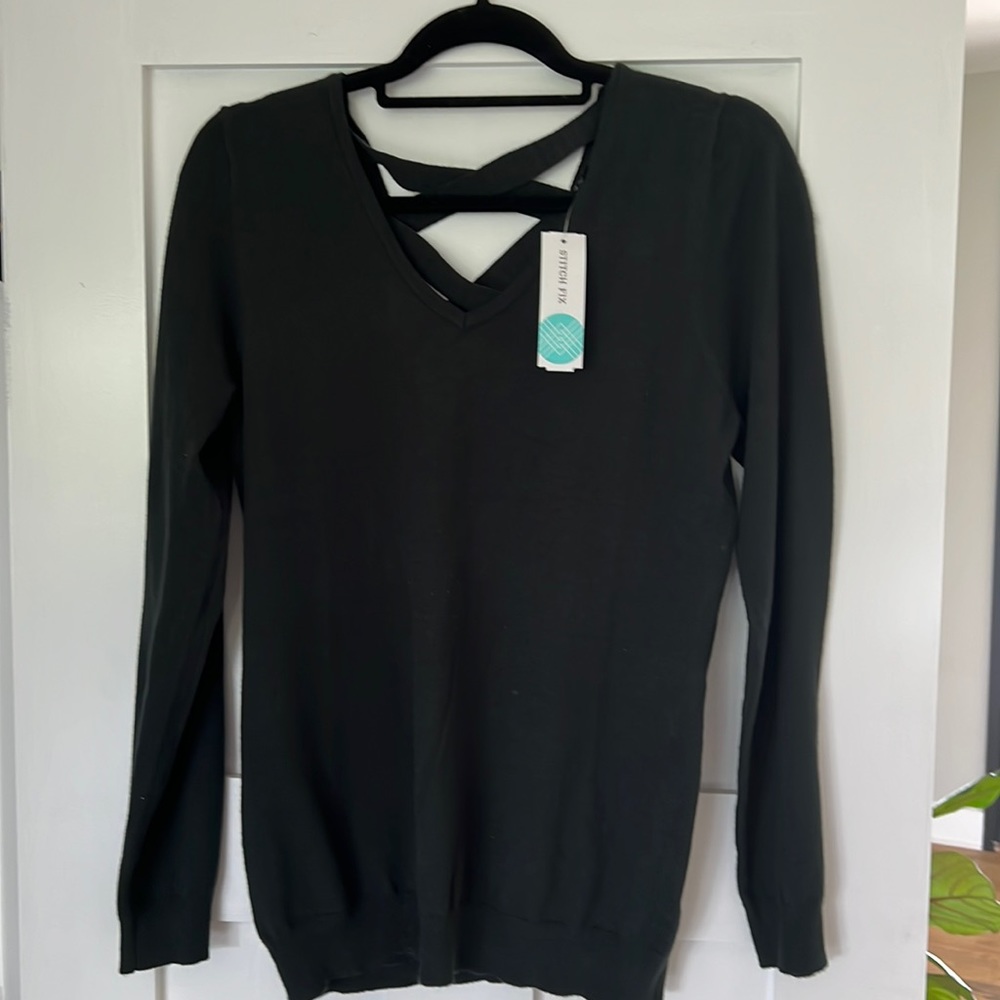 Love Ellie Dark Green Crossback Sweater